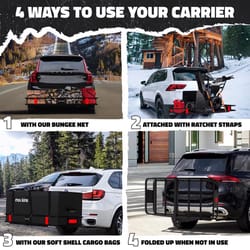 Mockins Black Hitch Carrier Hitch Cargo Carrier Set 1 pk