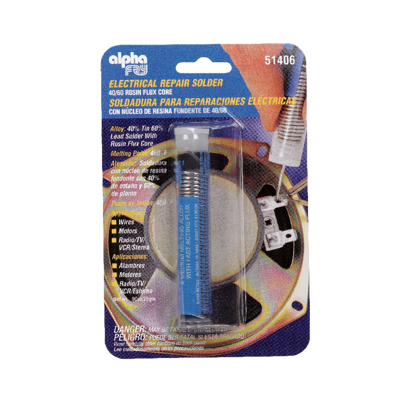 Alpha Fry  oz Repair Solder  in. D Tin/Lead 40/60 1 pc - Ace  Hardware