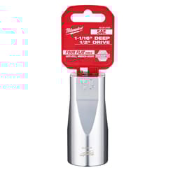 Milwaukee 1-1/16 in. X 1/2 in. drive SAE 6 Point Deep Socket 1 pc