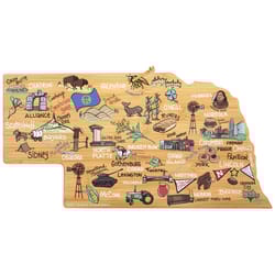 Totally Bamboo Fish Kiss 18 in. L X 9 in. W X 1 in. Bamboo Nebraska Serving & Cutting Board