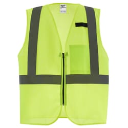Milwaukee CSA Type R/Class 2 Reflective Mesh/One Pocket Safety Vest High Visibility Yellow 2X/3X