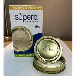 Superb Seal-It-Right Wide Mouth Canning Lids and Bands 12 pk