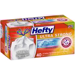 Hefty Ultra Strong 13 gal Fresh Kitchen Trash Bags Drawstring 40 pk