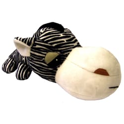 FatHedz Black/White Plush Zebra Dog Toy Mini 1 pk