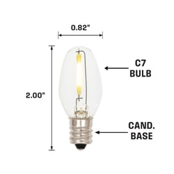 Westinghouse C7 E12 (Candelabra) Filament LED Bulb Warm White 4 Watt Equivalence 1 pk