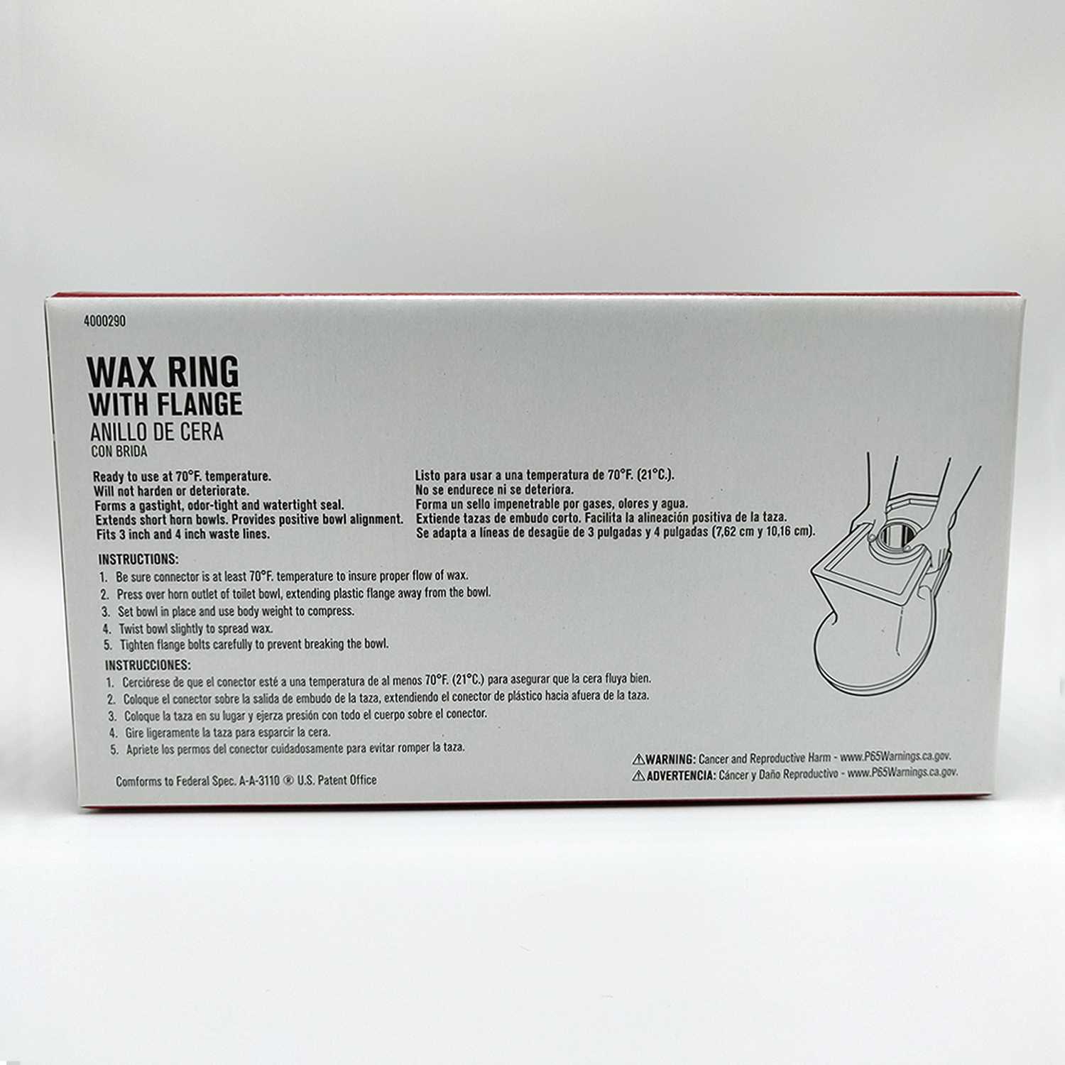 Ace Wax Ring with Flange For 3 in. and 4 in. Waste Lines Ace Hardware