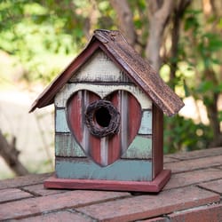 Glitzhome 8.66 in. H X 4.72 in. W X 8.27 in. L Wood Bird House