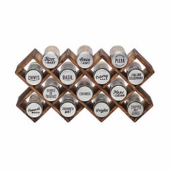 Kamenstein Brown Wood Criss Cross Spice Rack 1 pk