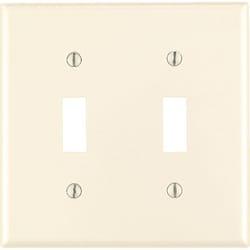 Leviton Almond 2 gang Thermoset Plastic Toggle Wall Plate 1 pk