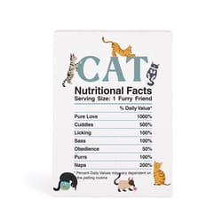 P. Graham Dunn 7 in. H X 2 in. W X 6 in. L White Wood Cat Nutritional Facts Word Block