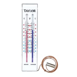 Taylor Tube Thermometer Plastic White 9.06 in.