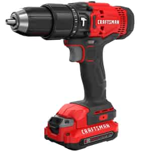 Craftsman  20V MAX  1/2 in. Cordless Compact Hammer Drill/Driver  Kit 1500 rpm 25500 bpm 20 volt 