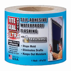 Tite Seal Ultra 4 in. W X 75 ft. L Polyethylene Flashing Butyl White