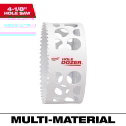 Milwaukee Hole Dozer 4-1/8 in. Bi-Metal 1.9 in. L X 1/4 in. D Hole Saw