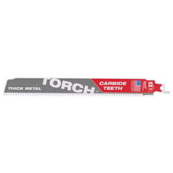 Milwaukee Torch 9 in. Carbide Thick Metal Reciprocating Saw Blade 8 TPI 1 pk