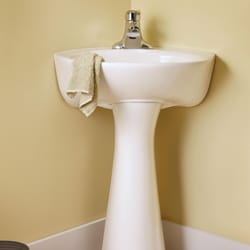 American Standard Cornice Vitreous China Pedestal Sink 22 in. W X 15.5 in. D White