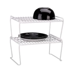 Grayline 6 in. H X 14 in. W X 7 in. L PE Coated White Stackable Shelf