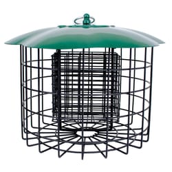 Backyard Essentials Woodpecker Metal Cage Double Suet Basket