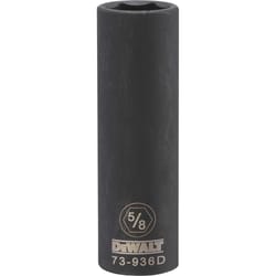 DeWalt 5/8 in. X 1/2 in. drive SAE 6 Point Deep Impact Socket 1 pc
