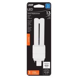 Feit PL GX24Q-1 4 Pin LED Tube Light Soft White 13 Watt Equivalence 1 pk