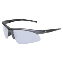 Global Vision Ambassador Metallic Rimless Safety Sunglasses Flash Mirror Lens Charcoal Frame 1 pc