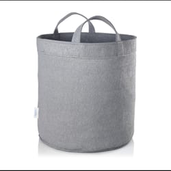 Coolaroo 14 in. H X 15 in. W X 15 in. D X 15 in. D Polyethylene Round Planter Bag Steel Gray