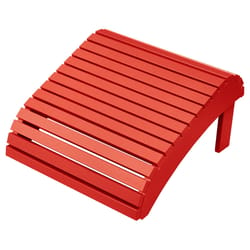 Leisure Line Red HDPE Frame Traditional Ottoman