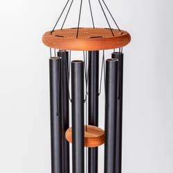 Wind River Festival Black Aluminum/Wood 36 in. Wind Chime