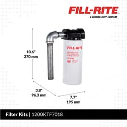 Fill-Rite Nickel Plated Fuel Particulate Filter Kit 18 gpm 3/4 in.