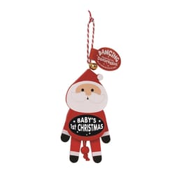 Christmas Dancing Decor Multicolored Baby's 1st Christmas Ornament