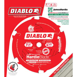 Diablo HardieBlade 7-1/4 in. D X 5/8 in. TiCo Hi-Density Carbide Fiber Cement Blade 6 teeth 1 pk