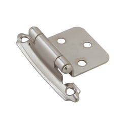 Amerock 1-3/4 in. W X 2-3/4 in. L Satin Nickel Silver Steel Self-Closing Hinge 2 pk