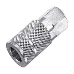 Forney Steel Air Coupler 3/8 in. Female X 1/4 in. 1 pc