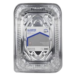 Home Plus Durable Foil 11-7/8 in. W X 16-5/8 in. L All Purpose Pan Silver 1 pc