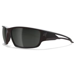 Edge Eyewear Kazbek Anti-Fog Polarized Wraparound Safety Glasses Silver Mirror Lens Black Frame 1 pc