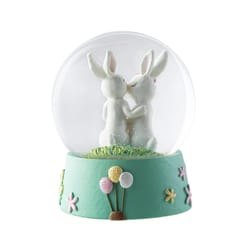 Glitzhome Happy Easter Globe Table Decor Glass/Resin 1 box