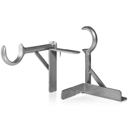 SELEWARE Solid Steel J Hooks for 2 x 2 or 3 x 3 Tube Power Cage with 1  or 5/8 Hole Squat Rack Attachment, J-Hook Barbell Holder for Power Rack