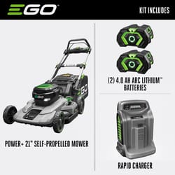 EGO Power+ LM2102SP-A 21 in. 56 V Battery Self-Propelled Lawn Mower Kit (Battery &amp; Charger) W/ TWO 4.0 AH BATTERIES