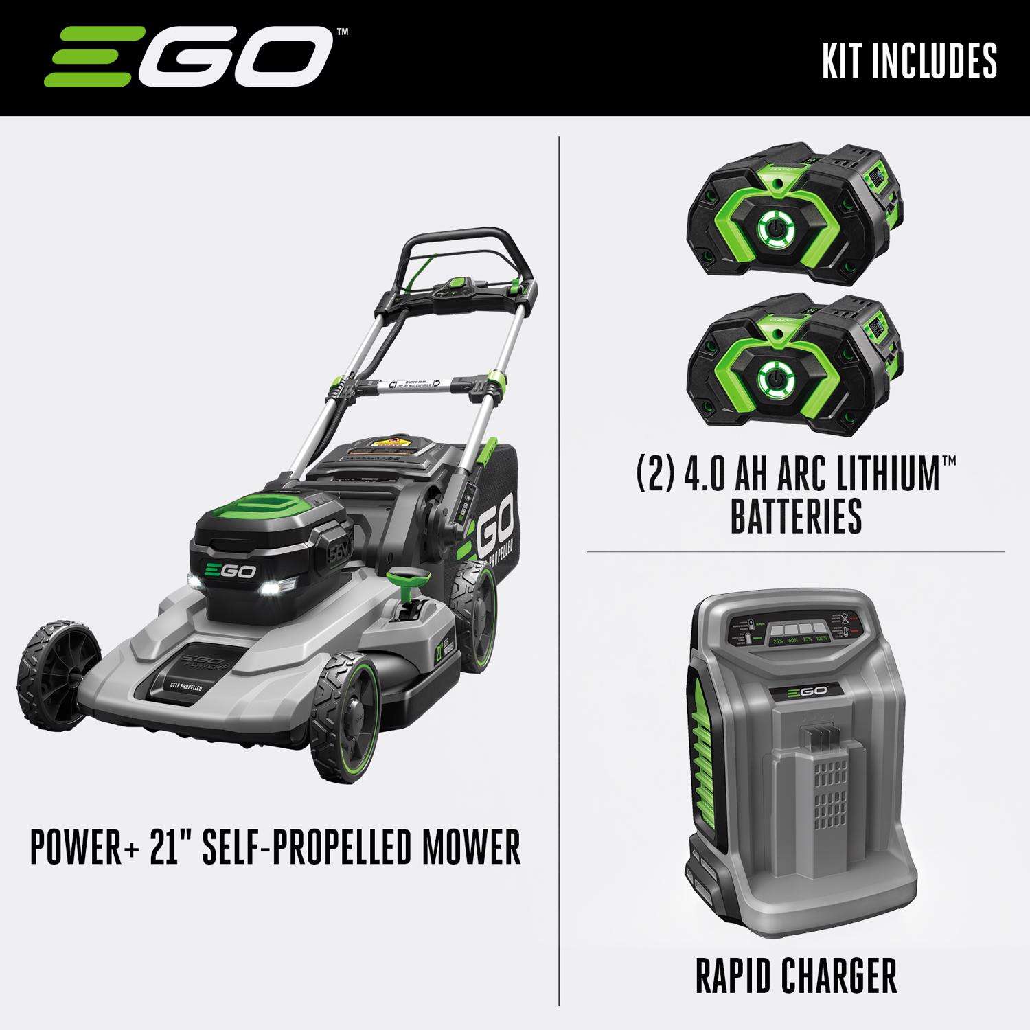EGO Power+ 21 in. 56V Lawn Mower Kit (2 Batteries & Charger) - Ace