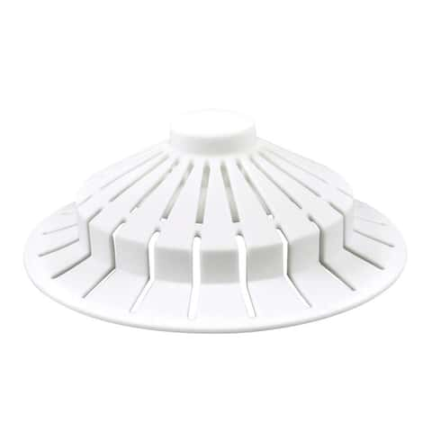 Danco Hair Catcher Bathroom Tub Strainer In White