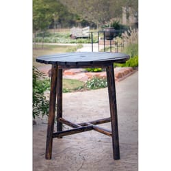 Leigh Country Char-Log Brown Round Wood Bar Table