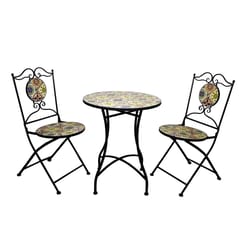 Alpine 3 pc Black Metal Bistro Set