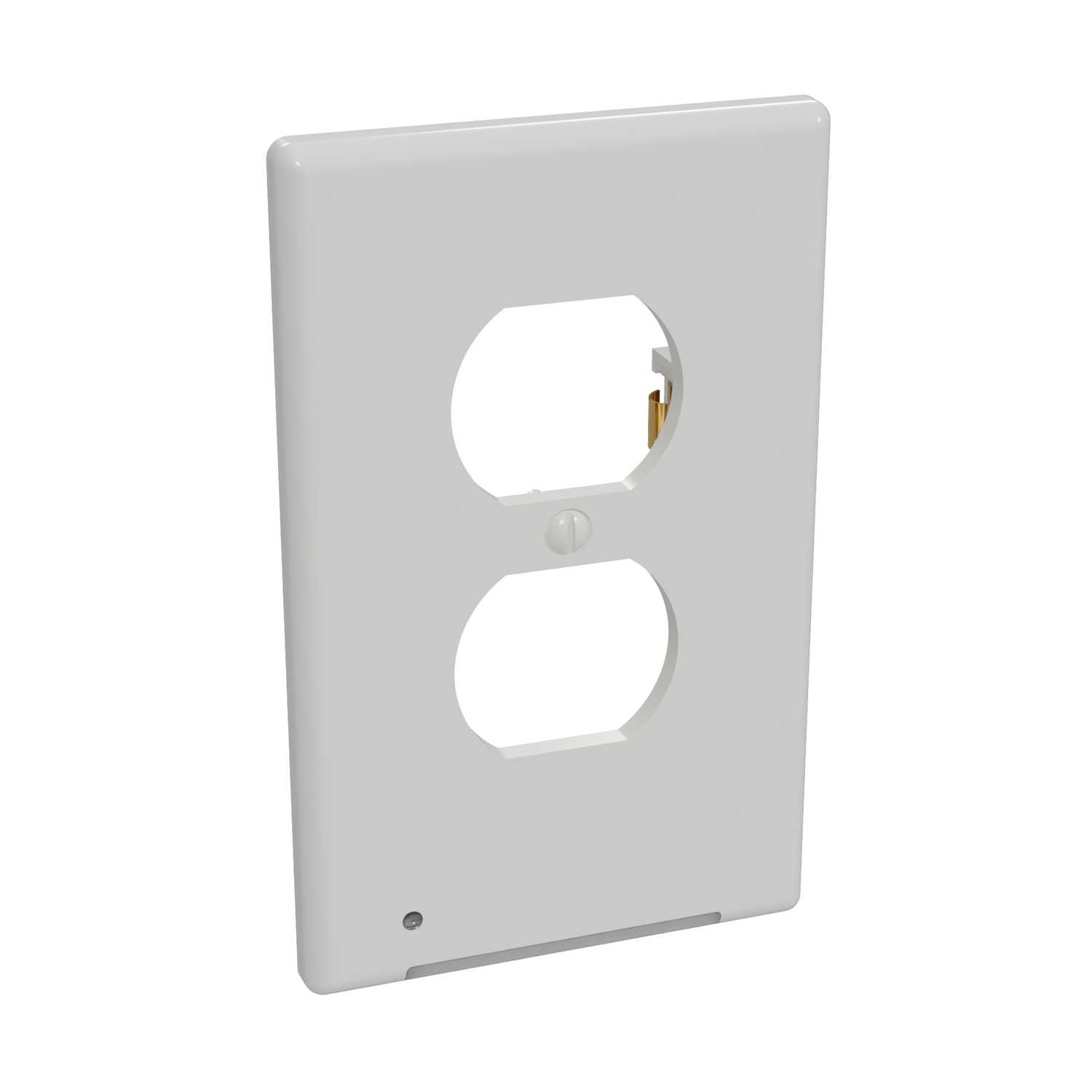 Westek LUMICOVER White 1 gang Plastic Duplex Outlet Classic Nightlight Wall Plate 1 each Ace
