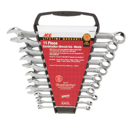 Ace Wrench Locker Metric Wrench Set 11.5 in. L 11 pc