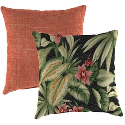 Jordan Manufacturing Red Knife Edge Polyester Throw Pillow 4 in. H X 16 in. W X 16 in. L