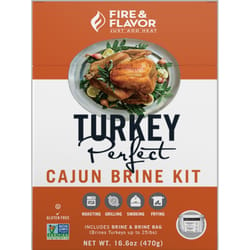 Fire & Flavor Turkey Perfect Cajun Brine Kit and Seasoning 14.4 oz