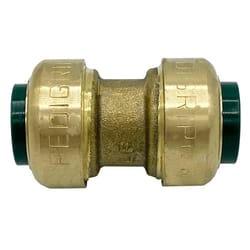 Redigrip Push to Connect 1/2 in. Push X 1/2 in. D Push Brass Coupling