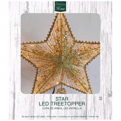 Celebrations LED Gold Star Tree Topper 11.5 in.