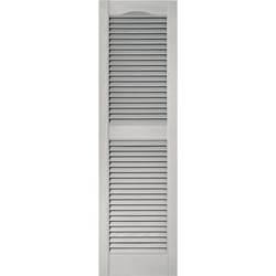 Builders Edge 52 in. H X 14.5 in. W Paintable Louvered Vinyl Shutter 2 pk