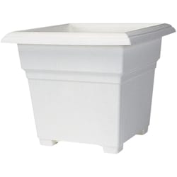 Novelty 15 in. H X 18 in. W X 18 in. D Plastic Countryside Tub Patio Planter White